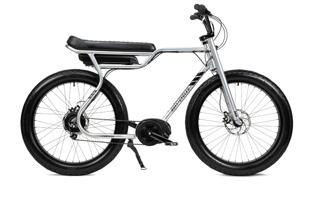 Men's E-bike Ruff Cycles Biggie Bosch Active Line Delirium Silver