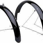 Крылья для велосипеда Electra Townie Balloon Plastic Fender Set Gloss Black 26