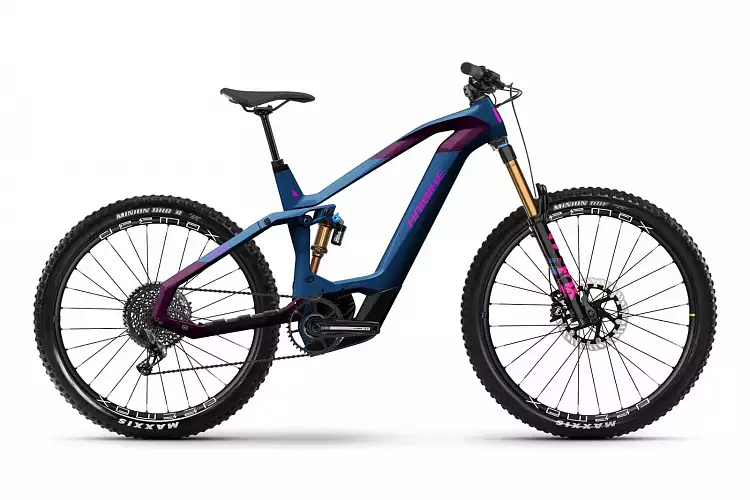 Электровелосипед Haibike Hybe 11 i750Wh Sram, GX Eagle AXS, 12g, blue/magenta/pink-gloss (L)